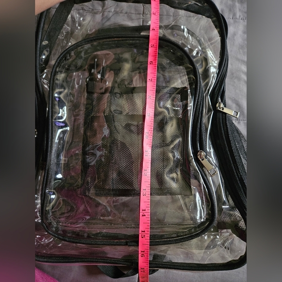 Clear Backpack with Black Trim - Picture 7 of 8